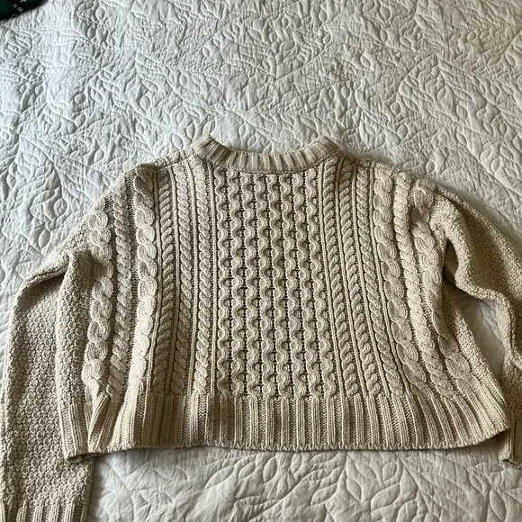BDG Cream Cable Knit Sweater - Picture 3 of 3